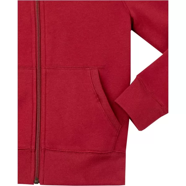 Amazon Essentials Boys and Toddlers Fleece Zipup Hoodie SweatshirtMaroon