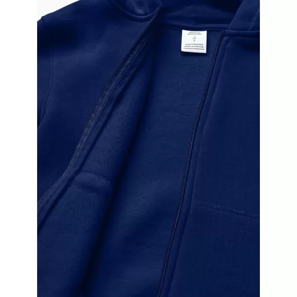 Amazon Essentials Boys and Toddlers Fleece Zipup Hoodie SweatshirtNavy