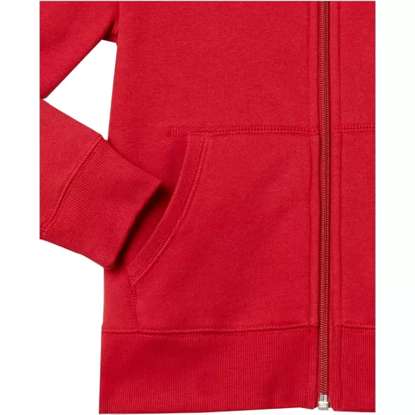 Amazon Essentials Boys and Toddlers Fleece Zipup Hoodie SweatshirtRed