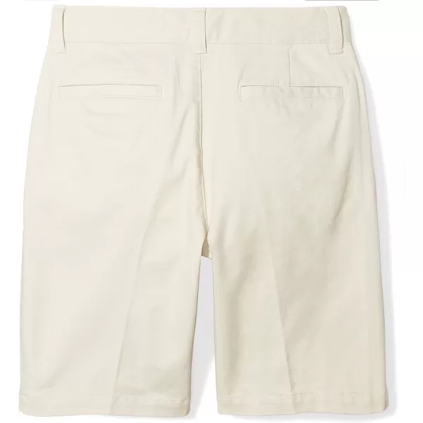 Amazon Essentials Boys and Toddlers Uniform Woven FlatFront Shorts Multipacks1 Light Khaki Brown