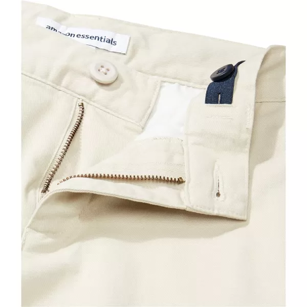 Amazon Essentials Boys and Toddlers Uniform Woven FlatFront Shorts Multipacks1 Light Khaki Brown