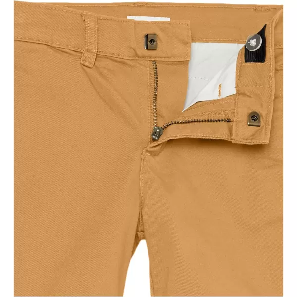 Amazon Essentials Boys and Toddlers Uniform Woven FlatFront Shorts Wrinkle Resistant Pack of 33 Dark Khaki Brown