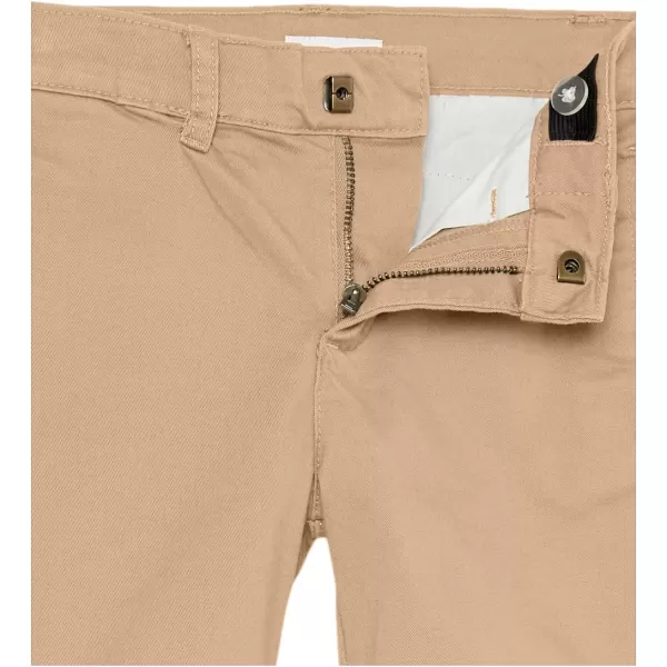 Amazon Essentials Boys and Toddlers Uniform Woven FlatFront Shorts Wrinkle Resistant Pack of 33 Khaki Tan