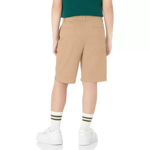 Amazon Essentials Boys and Toddlers Uniform Woven FlatFront Shorts Wrinkle Resistant Pack of 33 Khaki Tan