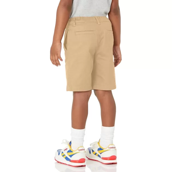 Amazon Essentials Boys and Toddlers Uniform Woven FlatFront Shorts Wrinkle Resistant Pack of 33 Khaki Tan