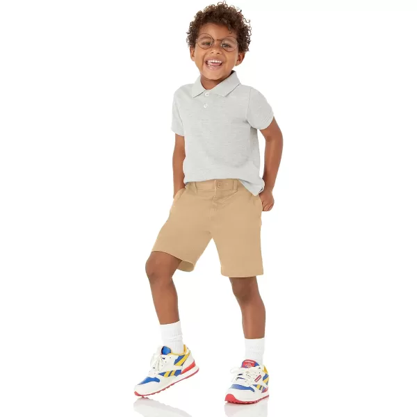Amazon Essentials Boys and Toddlers Uniform Woven FlatFront Shorts Wrinkle Resistant Pack of 33 Khaki Tan