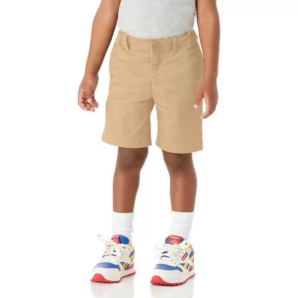 Amazon Essentials Boys and Toddlers Uniform Woven FlatFront Shorts Wrinkle Resistant Pack of 33 Khaki Tan