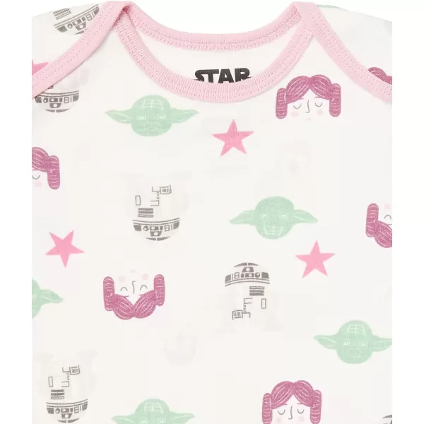 Amazon Essentials Disney  Marvel  Star Wars  Princess Baby Girls LongSleeve Bodysuits Pack of 5Star Wars Tiny Rebel