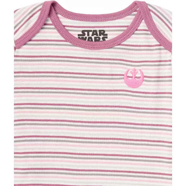 Amazon Essentials Disney  Marvel  Star Wars  Princess Baby Girls LongSleeve Bodysuits Pack of 5Star Wars Tiny Rebel