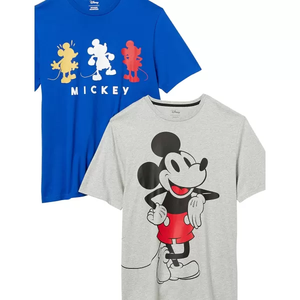 Amazon Essentials Disney  Marvel  Star Wars Mens Crewneck TShirts Available in Big amp Tall Pack of 2Forever Mickey