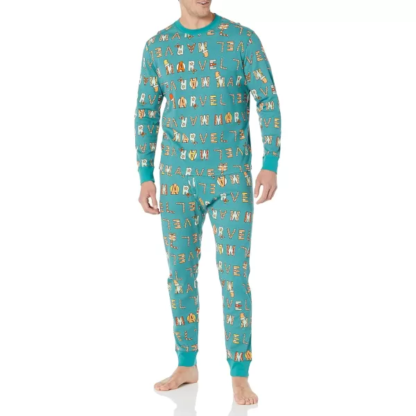 Amazon Essentials Marvel Family Matching Pajama Sleep SetsAdult Festive Marvel  Mens Snug Fit