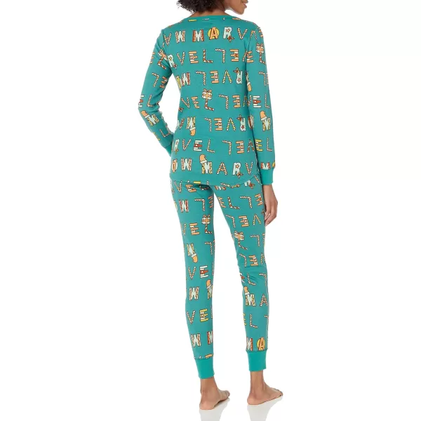 Amazon Essentials Marvel Family Matching Pajama Sleep SetsAdult Festive Marvel  Womens Snug Fit