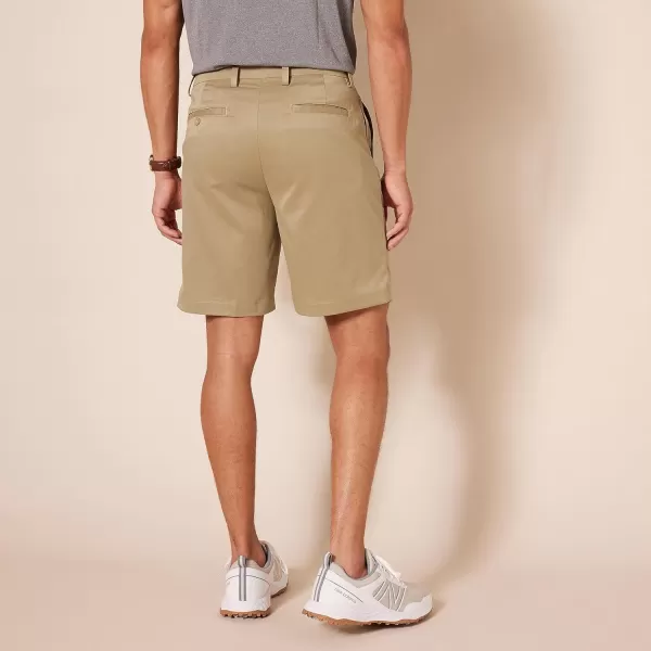 Amazon Essentials Mens ClassicFit Stretch Golf Short Available in Big  TallKhaki Brown