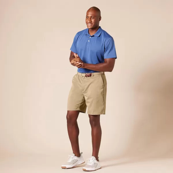 Amazon Essentials Mens ClassicFit Stretch Golf Short Available in Big  TallKhaki Brown