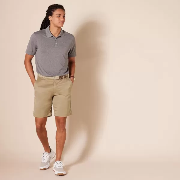 Amazon Essentials Mens ClassicFit Stretch Golf Short Available in Big  TallKhaki Brown