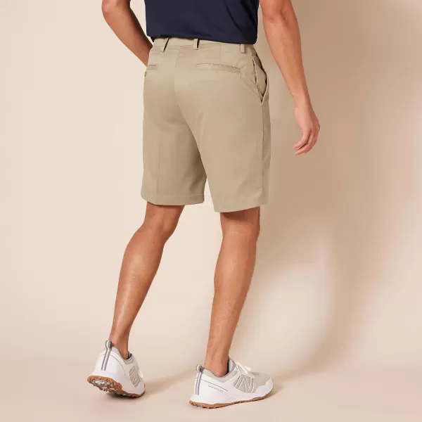 Amazon Essentials Mens ClassicFit Stretch Golf Short Available in Big  TallKhaki Brown