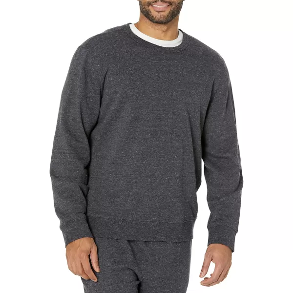 Amazon Essentials Mens Lightweight LongSleeve French Terry Crewneck Sweatshirt Available in Big amp TallCharcoal Heather