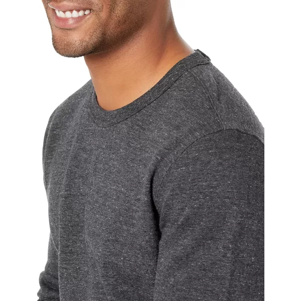 Amazon Essentials Mens Lightweight LongSleeve French Terry Crewneck Sweatshirt Available in Big amp TallCharcoal Heather