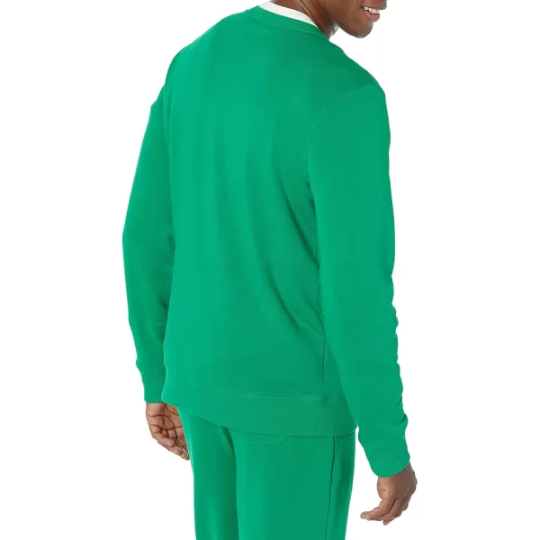 Amazon Essentials Mens Lightweight LongSleeve French Terry Crewneck Sweatshirt Available in Big amp TallGreen