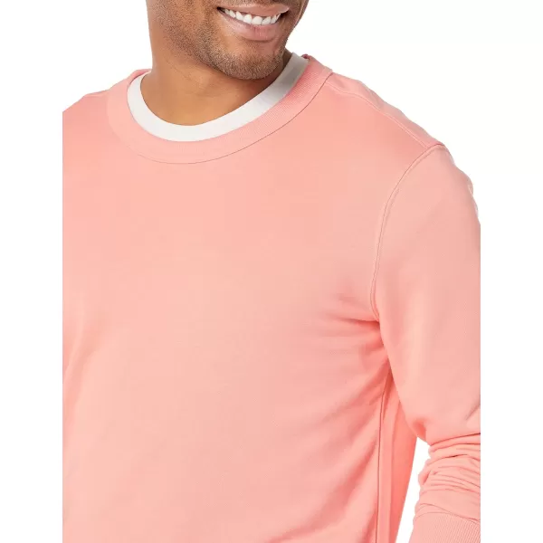 Amazon Essentials Mens Lightweight LongSleeve French Terry Crewneck Sweatshirt Available in Big amp TallPeach