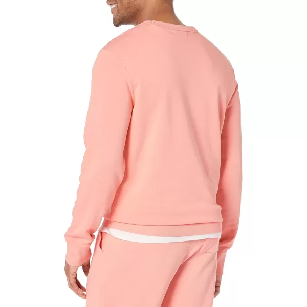Amazon Essentials Mens Lightweight LongSleeve French Terry Crewneck Sweatshirt Available in Big amp TallPeach