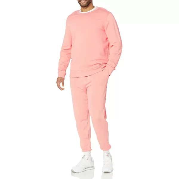 Amazon Essentials Mens Lightweight LongSleeve French Terry Crewneck Sweatshirt Available in Big amp TallPeach