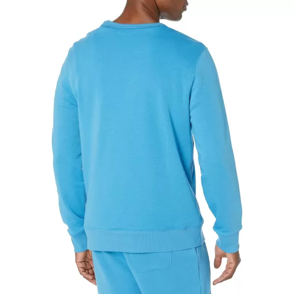 Amazon Essentials Mens Lightweight LongSleeve French Terry Crewneck Sweatshirt Available in Big amp TallTurquoise Blue