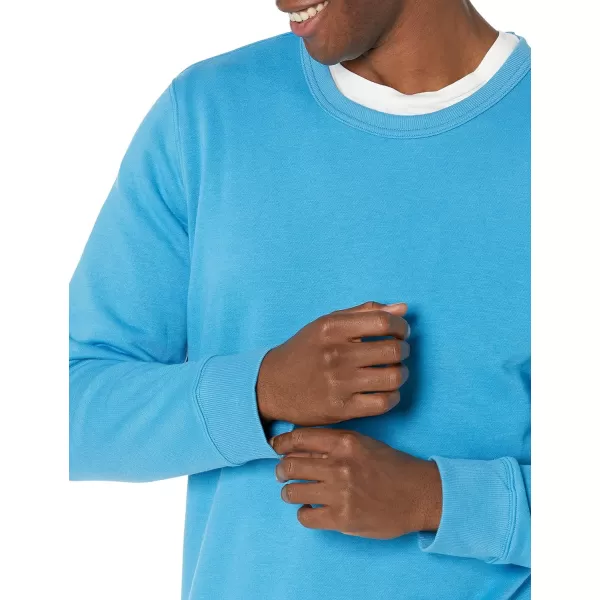 Amazon Essentials Mens Lightweight LongSleeve French Terry Crewneck Sweatshirt Available in Big amp TallTurquoise Blue