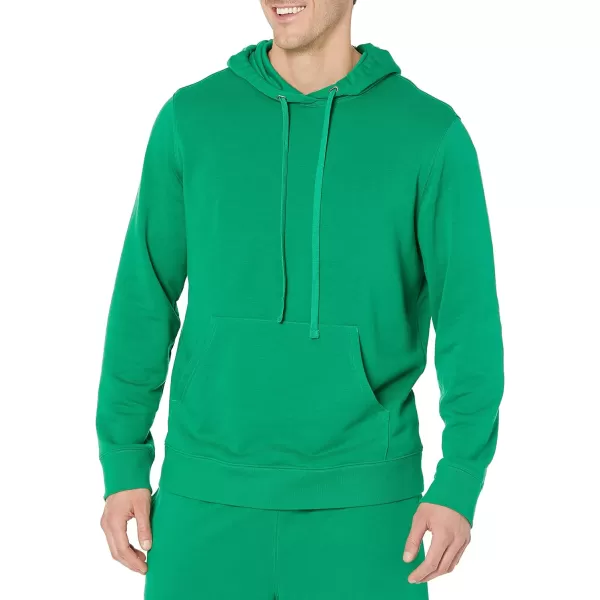 Amazon Essentials Mens Lightweight LongSleeve French Terry Hooded Sweatshirt Available in Big amp TallGreen
