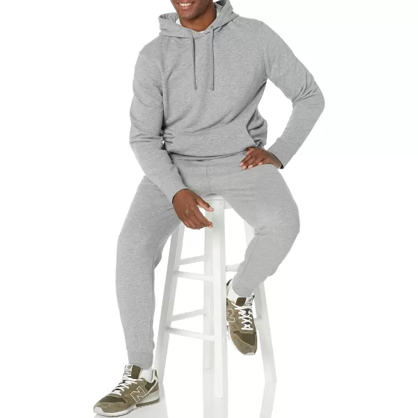 Amazon Essentials Mens Lightweight LongSleeve French Terry Hooded Sweatshirt Available in Big amp TallGrey Heather