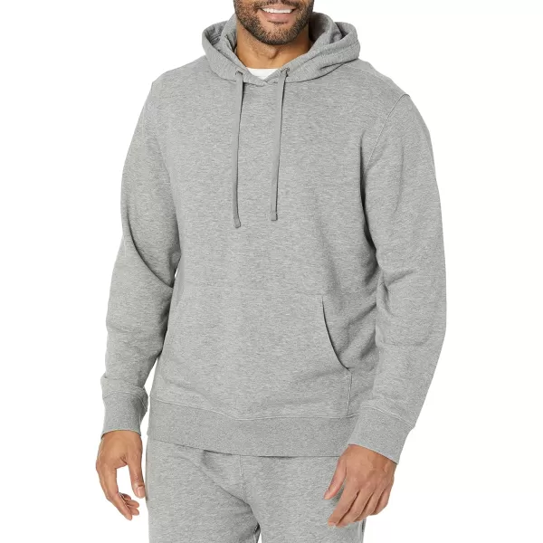 Amazon Essentials Mens Lightweight LongSleeve French Terry Hooded Sweatshirt Available in Big amp TallGrey Heather