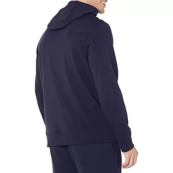 Amazon Essentials Mens Lightweight LongSleeve French Terry Hooded Sweatshirt Available in Big amp TallNavy