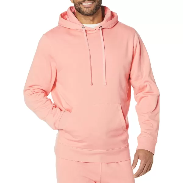 Amazon Essentials Mens Lightweight LongSleeve French Terry Hooded Sweatshirt Available in Big amp TallPeach