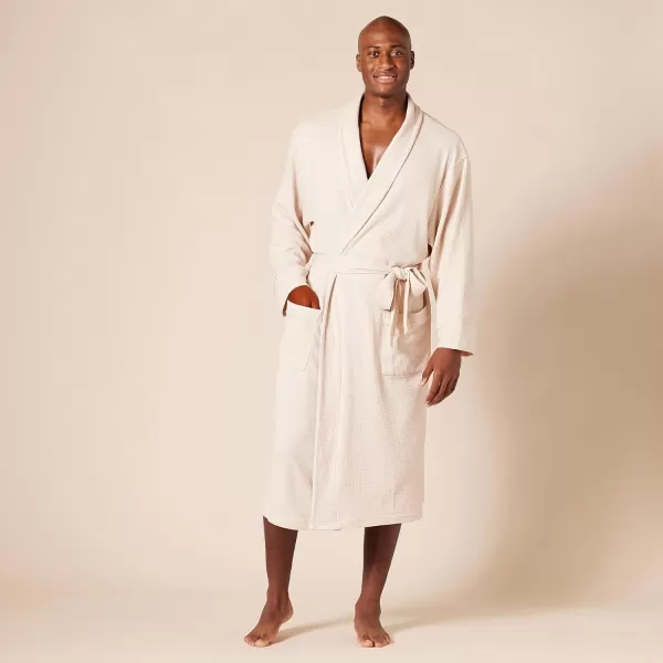 Amazon Essentials Mens Lightweight Waffle Robe Available in Big amp TallBeige