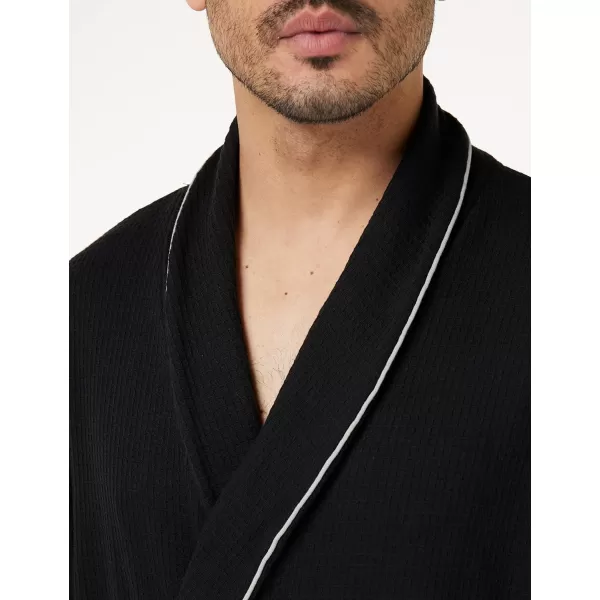 Amazon Essentials Mens Lightweight Waffle Robe Available in Big amp TallBlack