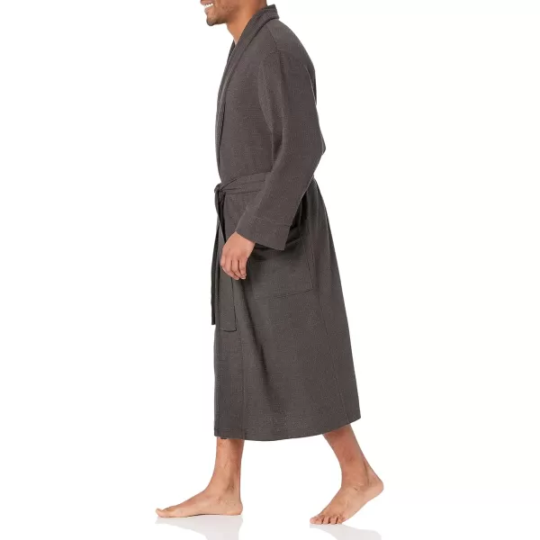 Amazon Essentials Mens Lightweight Waffle Robe Available in Big amp TallCharcoal Heather