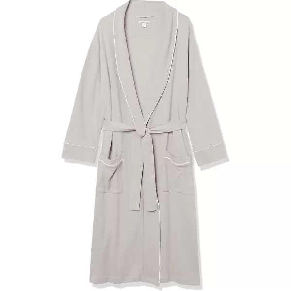 Amazon Essentials Mens Lightweight Waffle Robe Available in Big amp TallLight Grey