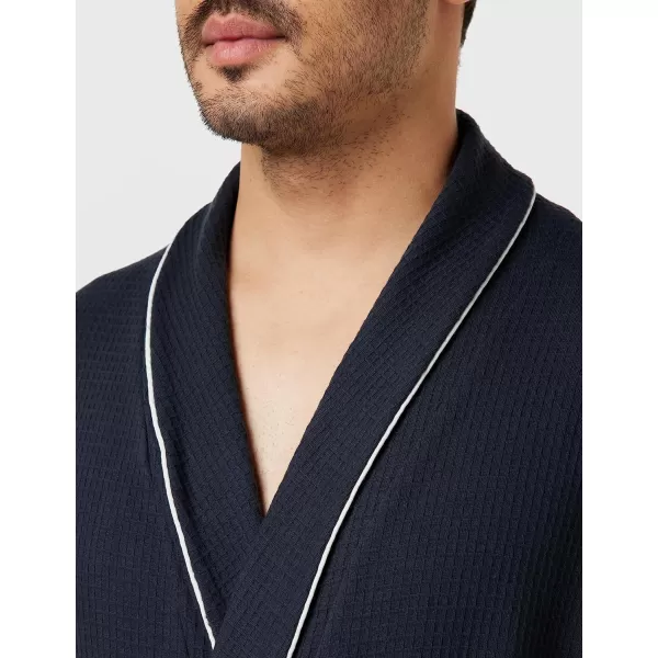 Amazon Essentials Mens Lightweight Waffle Robe Available in Big amp TallNavy