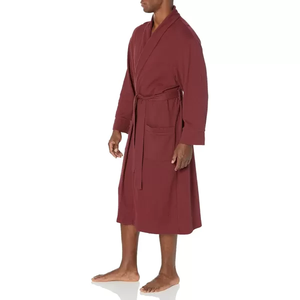 Amazon Essentials Mens Lightweight Waffle Robe Available in Big amp TallRich Burgundy