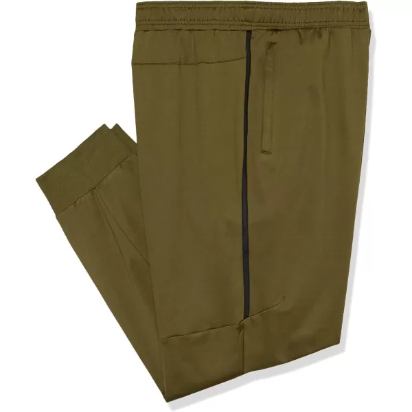 Amazon Essentials Mens Performance Stretch Knit Jogger PantDark Olive