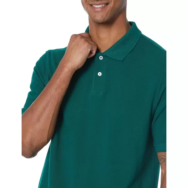 Amazon Essentials Mens RegularFit Cotton Pique Polo Shirt Available in Big amp TallArmy Green