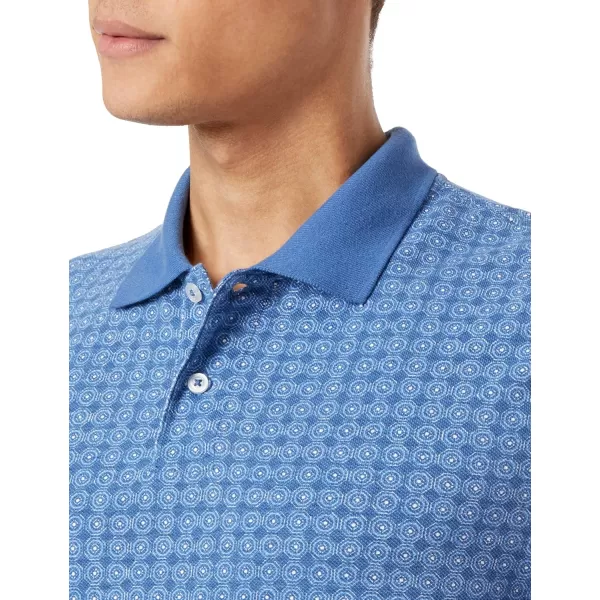 Amazon Essentials Mens RegularFit Cotton Pique Polo Shirt Available in Big amp TallBlue