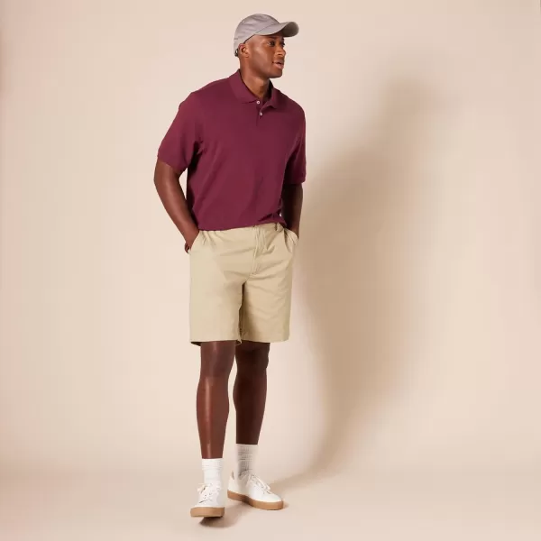 Amazon Essentials Mens RegularFit Cotton Pique Polo Shirt Available in Big amp TallBurgundy