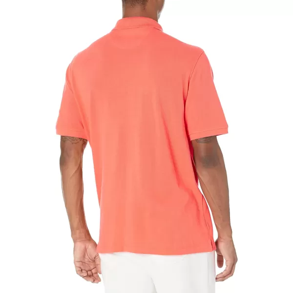 Amazon Essentials Mens RegularFit Cotton Pique Polo Shirt Available in Big amp TallCoral Orange