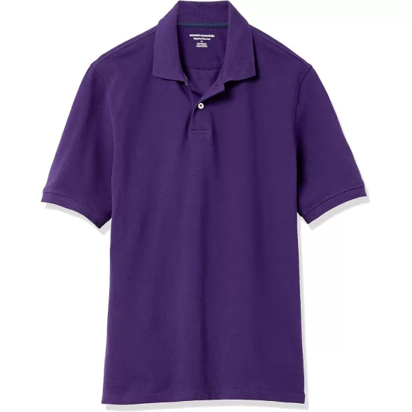 Amazon Essentials Mens RegularFit Cotton Pique Polo Shirt Available in Big amp TallDark Purple