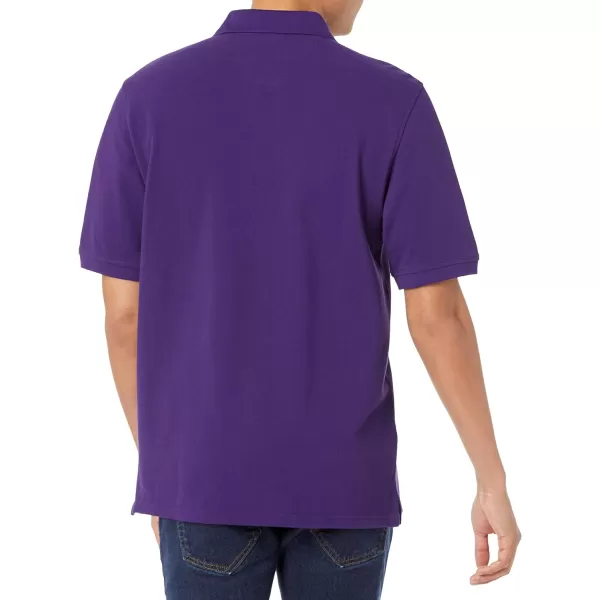 Amazon Essentials Mens RegularFit Cotton Pique Polo Shirt Available in Big amp TallDark Purple