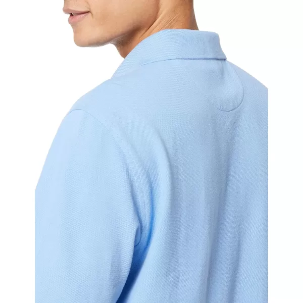 Amazon Essentials Mens RegularFit Cotton Pique Polo Shirt Available in Big amp TallFrench Blue