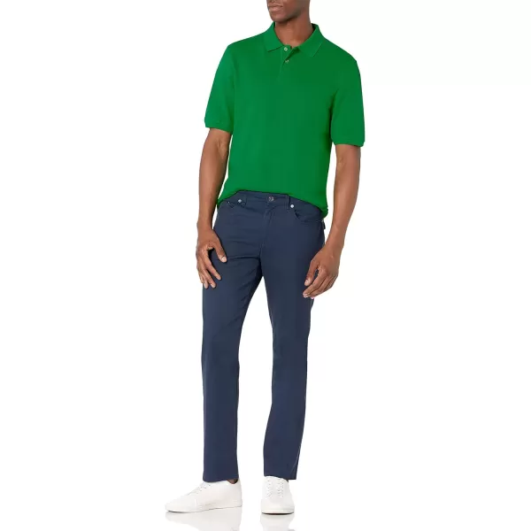 Amazon Essentials Mens RegularFit Cotton Pique Polo Shirt Available in Big amp TallGreen