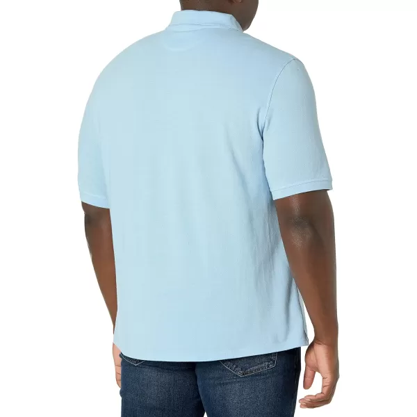 Amazon Essentials Mens RegularFit Cotton Pique Polo Shirt Available in Big amp TallLight Blue