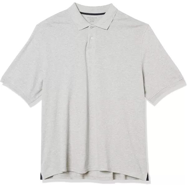 Amazon Essentials Mens RegularFit Cotton Pique Polo Shirt Available in Big amp TallLight Grey Heather